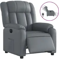 Sonstiges Fauteuil inclinable électrique Gris Similicuir