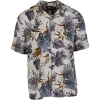 Urban Classics Viscose Aop Resort Short Sleeve Shirt Blanc 2XL Homme