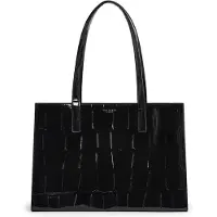 Ted Baker sac à main Welona Croc Effect Elongated Icon Bag Black noir