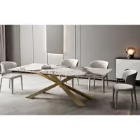 AEA Design tables de salon salle à manger 180x90cm meubles table de salle à manger inox x pieds