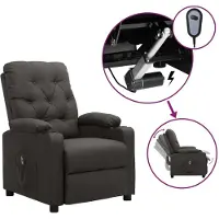Prolenta Maison Exclusive - Fauteuil relax électrique gris foncé tissu