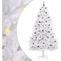 Syfax Sapin de Noël Artificiel à Branches Articulées Blanc 300 cm