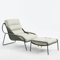 AEA Relax Chaise longue Meuble 2pcs Set d'ameublement Tabouret de pied Chaise Lehn Lehn