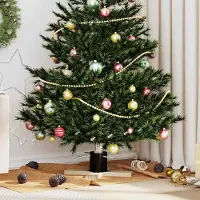 Prolenta Maison Exclusive - Support pour sapin de Noël 1,73 Noir 50 x 50 x 16 cm