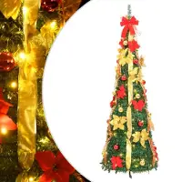 Syfax Sapin de Noël artificiel escamotable 50 LED vert 120 cm