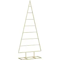 Syfax Arbre de Noël en métal Doré 125 cm Acier peint par poudre