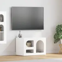 Prolenta Maison Exclusive - Meuble TV ELST 60 x 35 x 40 cm, blanc brillant, aggloméré