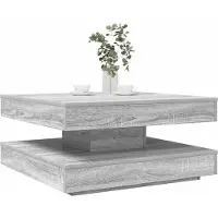 Prolenta Maison Exclusive - Table basse pivotante à 360 degrés Gris Sonoma 70x70x34,5 cm