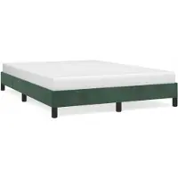 Syfax Cadre de lit sans matelas vert foncé 140x190 cm velours