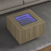 Prolenta Maison Exclusive - Table basse LED Chêne Sonoma 60x60x40 cm Matériau dérivé du bois