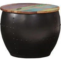 Syfax Table basse 53x43 cm Bois de récupération massif