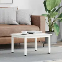 Prolenta Maison Exclusive - Table basse blanche 60 x 50 x 36 cm Bois de pin massif