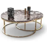 Xl Moebel Gmbh Luxus Marmor Couchtisch + Beistelltisch Set Runde Wohnzimmer Tische 2tlg