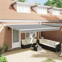 Prolenta Maison Exclusive - Structure électrique pour store avec éclairage LED et capteur, dimensions 4 x 3 mètres, couleur blanche