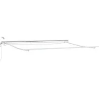 Syfax Cadre d'auvent Blanc 400 × 300 cm Aluminium