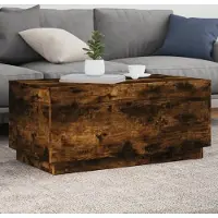 Prolenta Maison Exclusive - Table basse avec éclairage LED Chêne fumé 90x50x40 cm