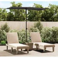 Prolenta Maison Exclusive - Parasol avec mât en aluminium, dimensions 180x110 cm, couleur anthracite