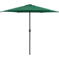 Syfax Parasol de jardin et mât en aluminium 270x246 cm Vert