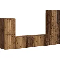 Syfax Ensemble meuble TV 4 pcs Bois ancien Bois d'ingénierie
