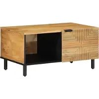 Syfax Table basse marron 80x50x40 cm bois de manguier massif