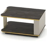 AEA Table basse Table d'appoint Bureau Table de salon avec étagère Meuble de bureau