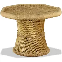 The Living Store Table basse octogonale en bambou 60x60x45 cm