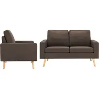 Prolenta Maison Exclusive - Ensemble canapé 2 pièces en tissu marron