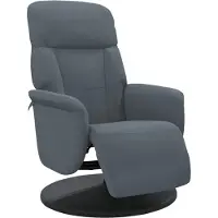 Syfax Fauteuil inclinable avec repose-pied gris foncé velours