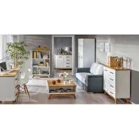 AEA 6 pcs. bureau ensemble mobilier bureau table commode armoire étagère complète
