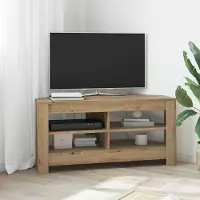 Prolenta Meuble TV d'angle, dimensions : 102 x 41 x 45 cm, en chêne massif artisanal