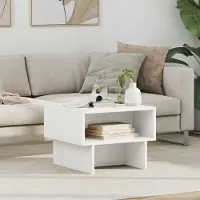Prolenta Maison Exclusive - Table basse blanche 48 x 46 x 35 cm Matériau dérivé du bois