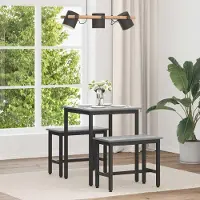 Prolenta Table exclusive - Dimensions : 60 x 60 x 75 cm - Matériau : bois composite - Couleur : gris Sonoma - Forme : carrée