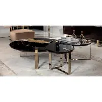AEA Table basse en bois noir Salon Siège Moderne Esthétique Beauté Couleur unie