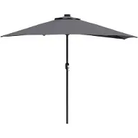 Syfax Parasol de jardin Anthracite 294 x 150 x 224 cm