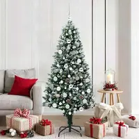vidaXL Design New Arbre de Noël artificiel avec 300 LED avec support Vert 180 cm - Arbres de Noël artificiels Meubles2025 CHY1767443 2parcel