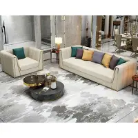 AEA Edelstahl Exklusive Design Möbel 31 Sitzer Hocker Couch Polster Garnitur 3tlg