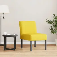 Prolenta Maison Exclusive - Fauteuil rembourré, couleur jaune clair, revêtement en tissu