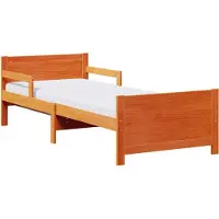 vidaXL Sommier avec matelas extensible, marron, 80 x 200 cm