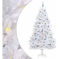 Syfax Sapin de Noël Artificiel à Branches Articulées Blanc 240 cm