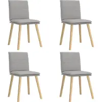 Syfax Chaises à manger lot de 4 gris nuage tissu