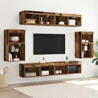 Prolenta Maison Exclusive - Ensemble meuble TV 8 pcs Bois ancien Bois d'ingénierie