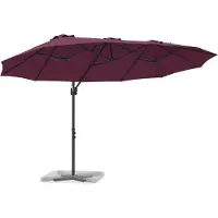 Syfax Parasol Bordeaux 372 x 198 x 243 cm Polyester et Aluminium