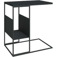 Syfax Table d'appoint Noir 55x36x59,5 cm Bois d'ingénierie