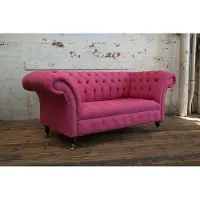AEA Ensemble De Canapés 3+2 Chesterfield Tissu Canapé Coussin Set Garnitures