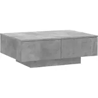 Syfax Table basse Gris béton 90x60x31 cm Aggloméré