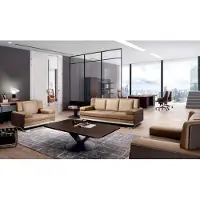 Xl Moebel Gmbh Table basse moderne en MDF et acier aspect bois