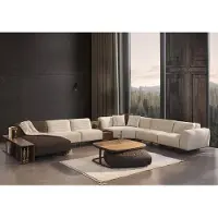 AEA Luxus Ecksofa U-Form Polster Sofa Couch Wohnzimmer Möbel Textil Einrichtung