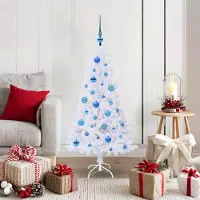 Prolenta Maison Exclusive - Sapin de Noël artificiel blanc, 120 cm, en PVC et en acier