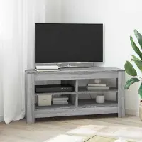 Prolenta Meuble TV d'angle, dimensions 102 x 41 x 50 cm, finition Sonoma gris