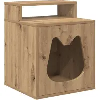 Syfax Maison pour chat Chêne artisan 42,5 x 40 x 53,5 cm